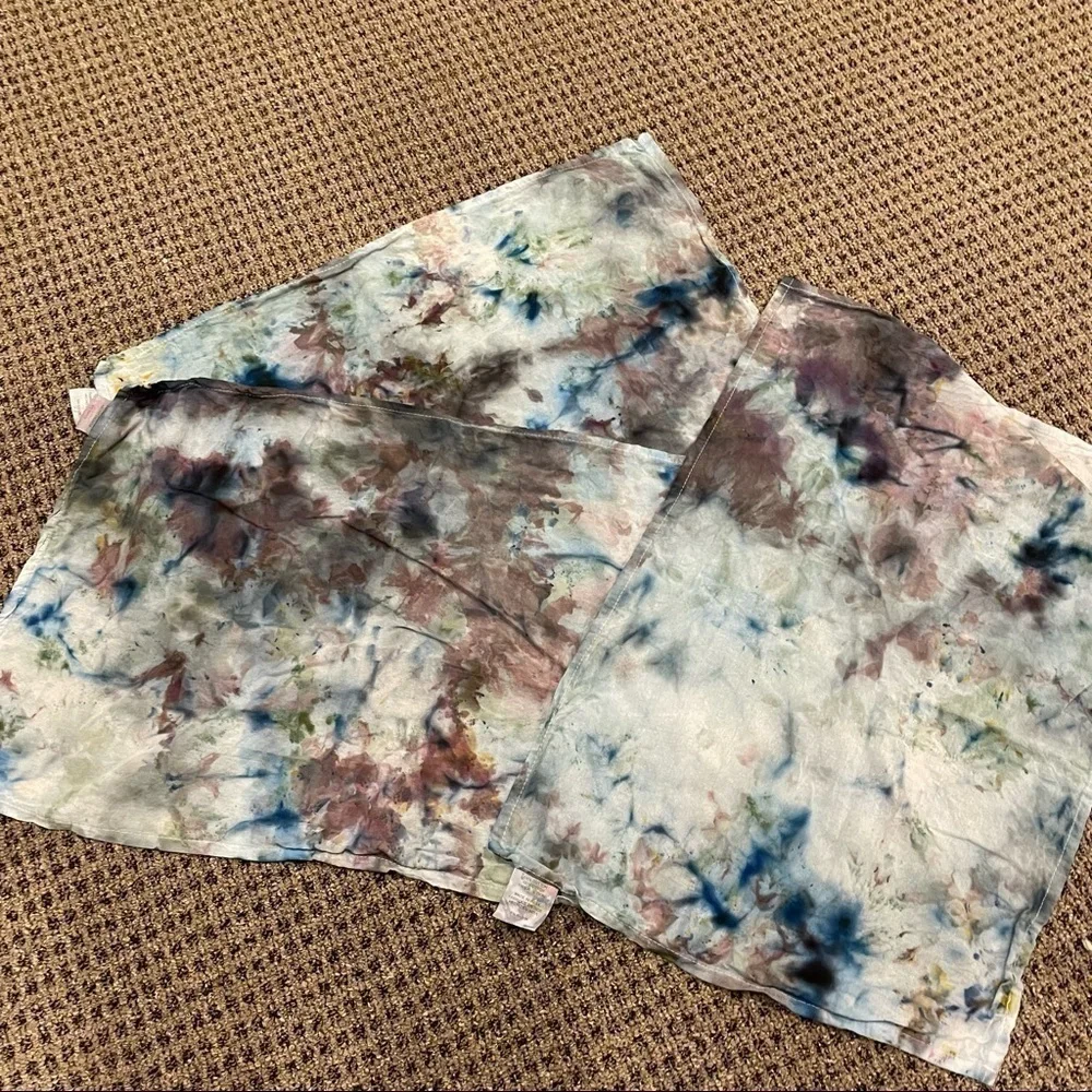 tie dyed kitchen flour sack hand dish towels neutral earth tones - 2 available